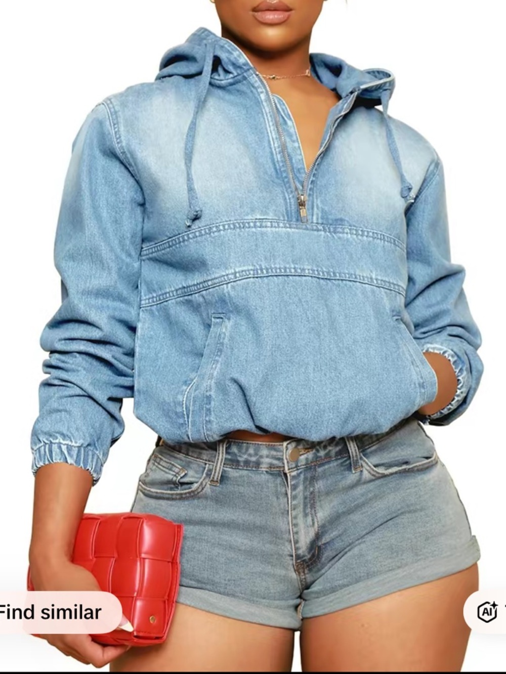 Denim hoodie